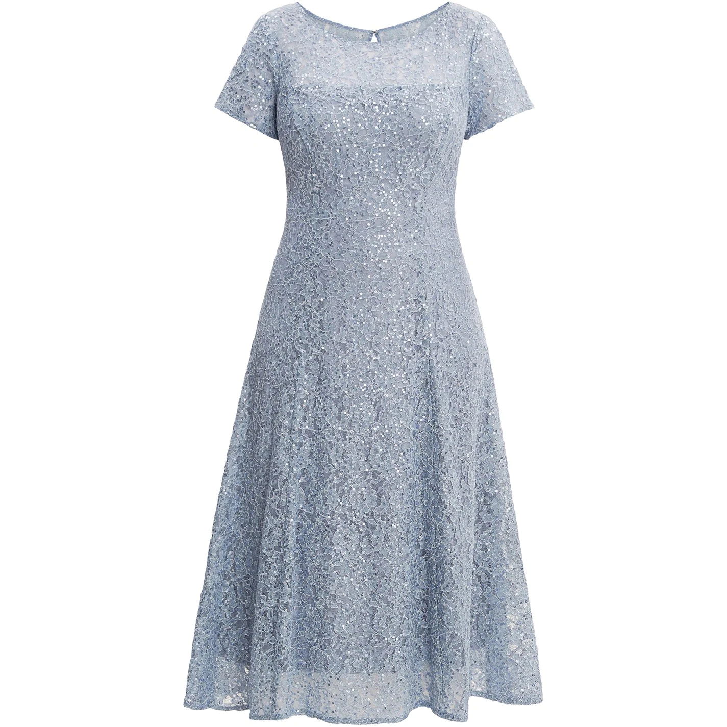 Gina Bacconi Genny Cap Sleeve Midi Sequin Lace Dress 4 Gina Bacconi Genny Cap Sleeve Midi Sequin Lace Dress - Image 4