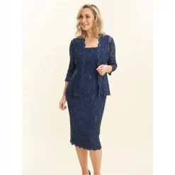 Gina Bacconi Kayla Lace Midi-Length Jacket Dress 8 Gina Bacconi Kayla Lace Midi-Length Jacket Dress -Gina Bacconi Sales aa284000 xxl a2