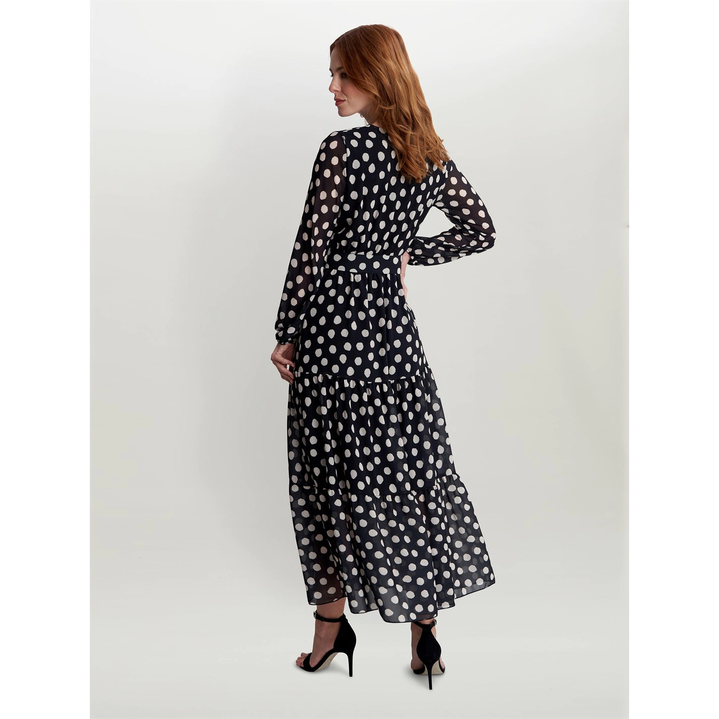 Gina Bacconi Rayla Dress With Belt & Tiered Skirt 2 Gina Bacconi Rayla Dress With Belt & Tiered Skirt - Image 2