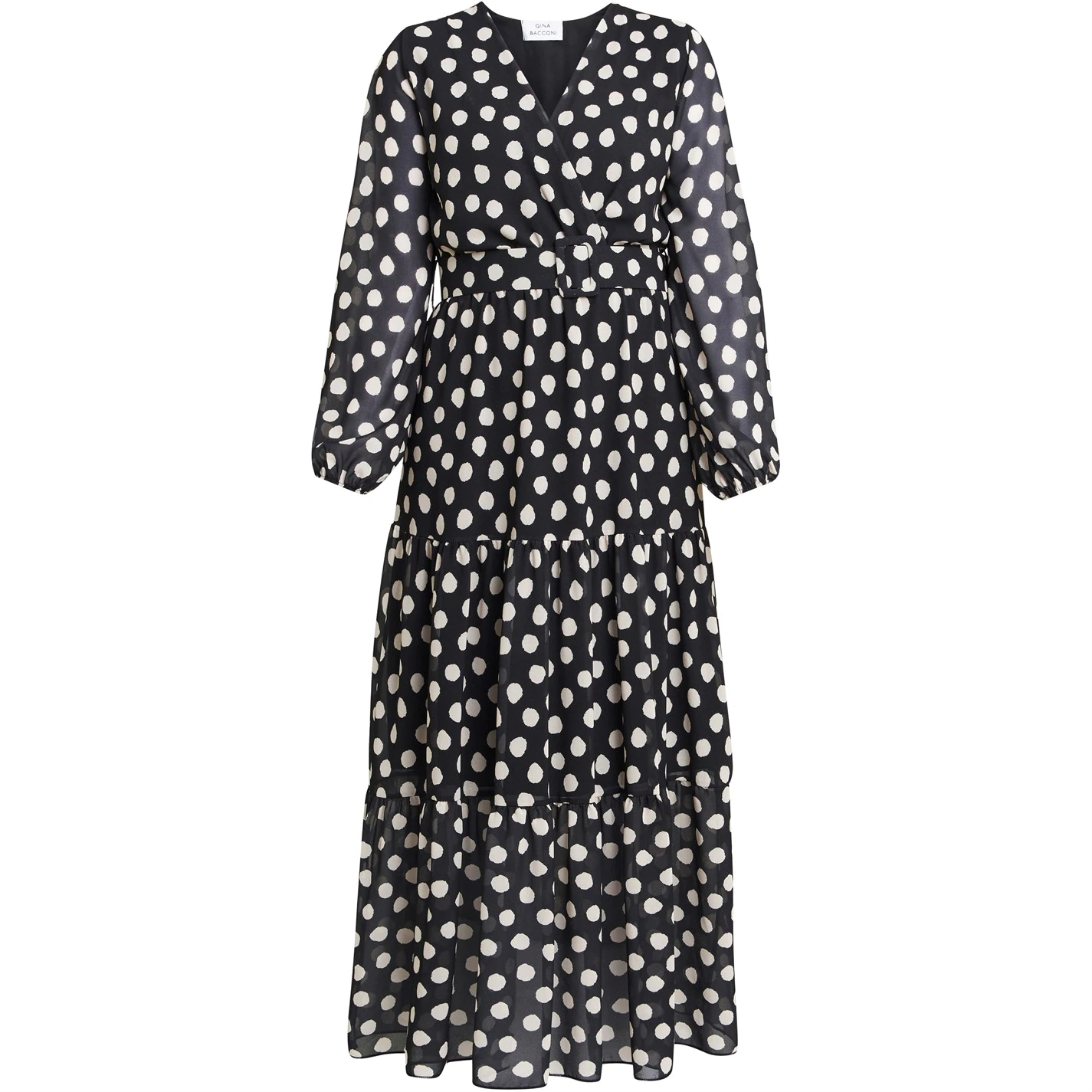 Gina Bacconi Rayla Dress With Belt & Tiered Skirt 4 Gina Bacconi Rayla Dress With Belt & Tiered Skirt - Image 4