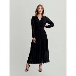 Gina Bacconi Sales 19 Gina Bacconi Wenda Dress With Belt & Tiered Skirt