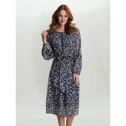 Gina Bacconi Alaska Unwaisted Long Sleeve Dress