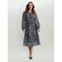 Gina Bacconi Alaska Unwaisted Long Sleeve Dress -Gina Bacconi Sales aa287500 xxl a2