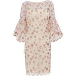 Gina Bacconi Jula Embroidery Dress With Cuff Sleeve