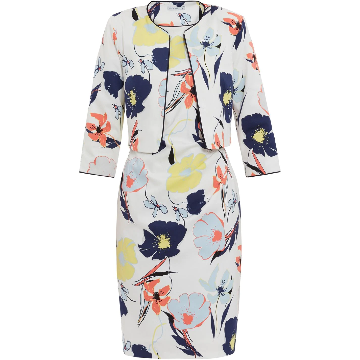 Gina Bacconi Noreen Floral Bolero And Dress 1 Gina Bacconi Noreen Floral Bolero And Dress