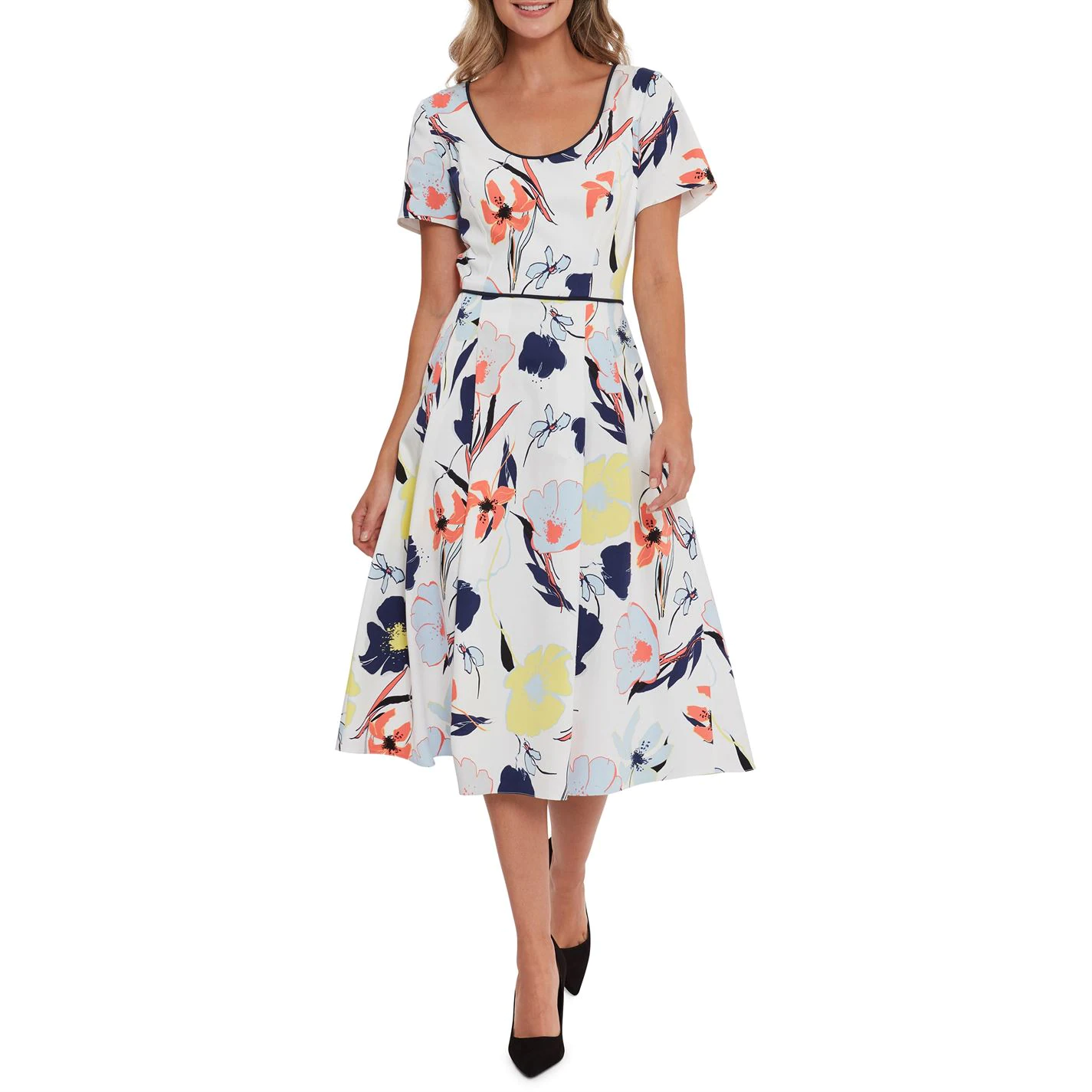 Gina Bacconi Kylie Fit And Flare Floral Dress 5 Gina Bacconi Kylie Fit And Flare Floral Dress - Image 5