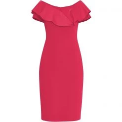 Gina Bacconi Barbara Stretch Crepe And Satin Dress