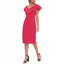 Gina Bacconi Barbara Stretch Crepe And Satin Dress -Gina Bacconi Sales ab337101 xxl a4