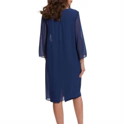 Gina Bacconi Lili Crepe And Chiffon Dress -Gina Bacconi Sales ab792000 xxl a2