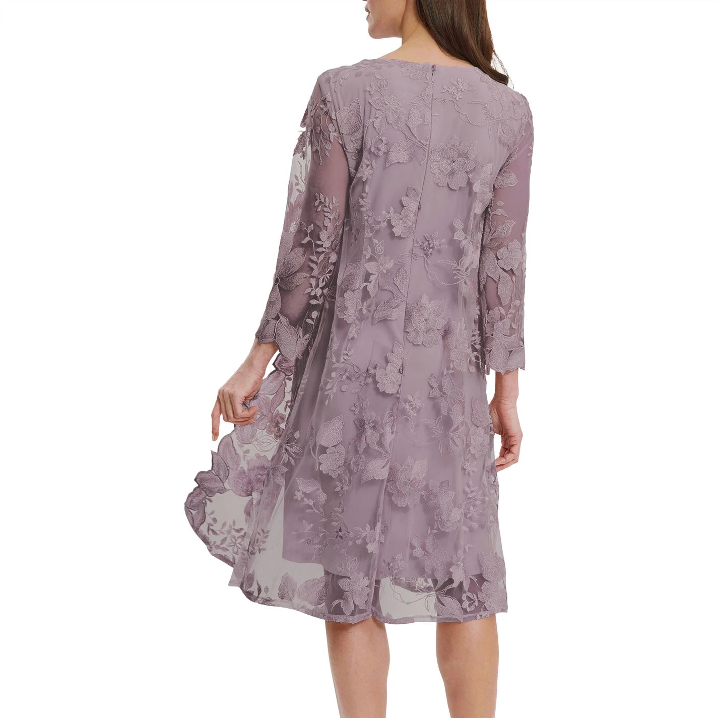 Gina Bacconi Savoy Lace Mock Jacket Jersey Dress 3 Gina Bacconi Savoy Lace Mock Jacket Jersey Dress - Image 3