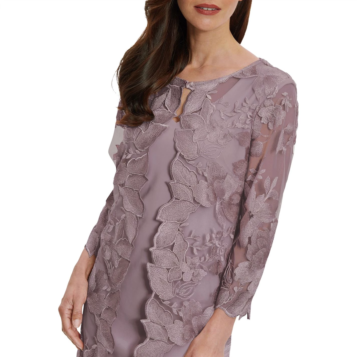 Gina Bacconi Savoy Lace Mock Jacket Jersey Dress 4 Gina Bacconi Savoy Lace Mock Jacket Jersey Dress - Image 4