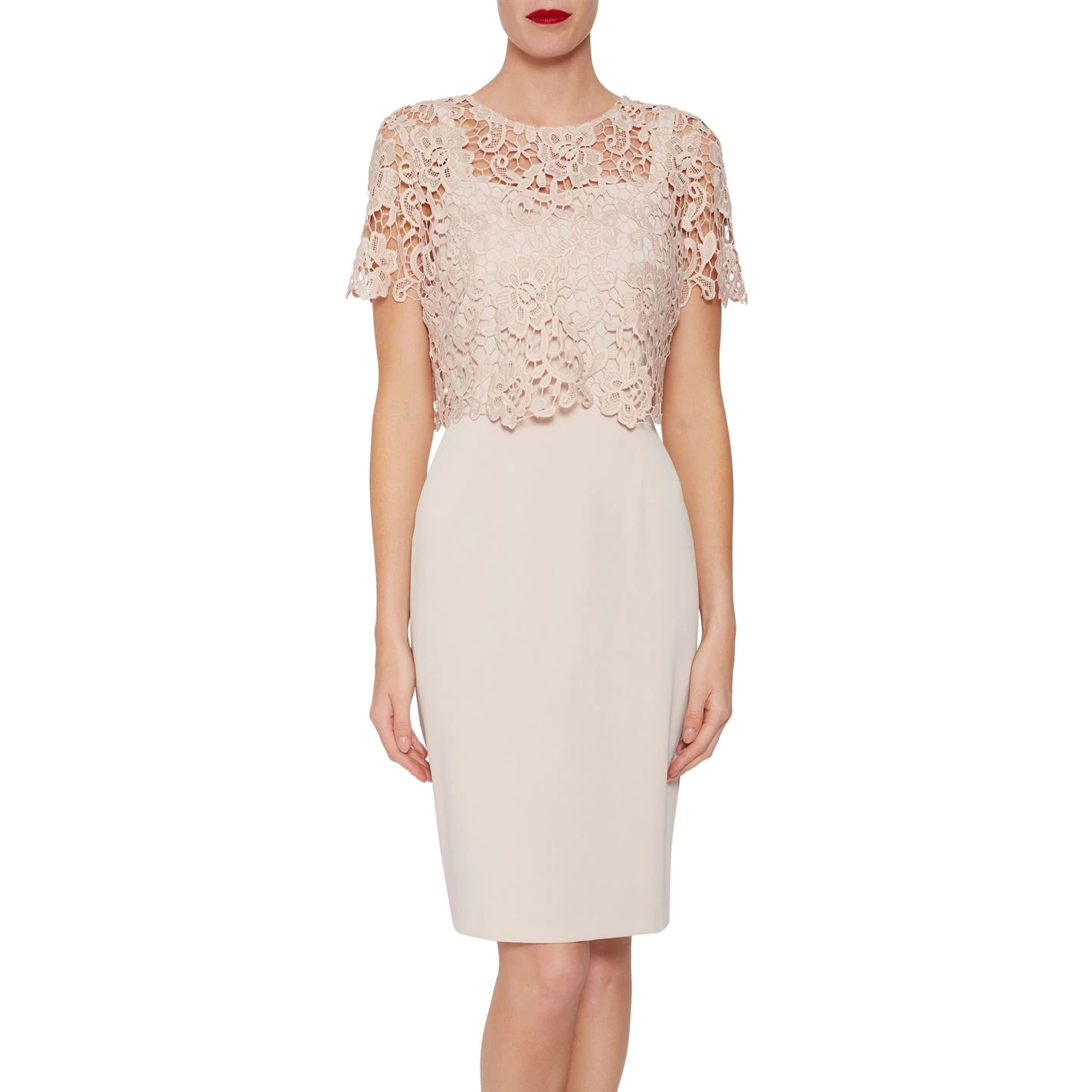 Gina Bacconi Gina Bacconi Coralise Lace Overtop Dress 2 Gina Bacconi Gina Bacconi Coralise Lace Overtop Dress - Image 2