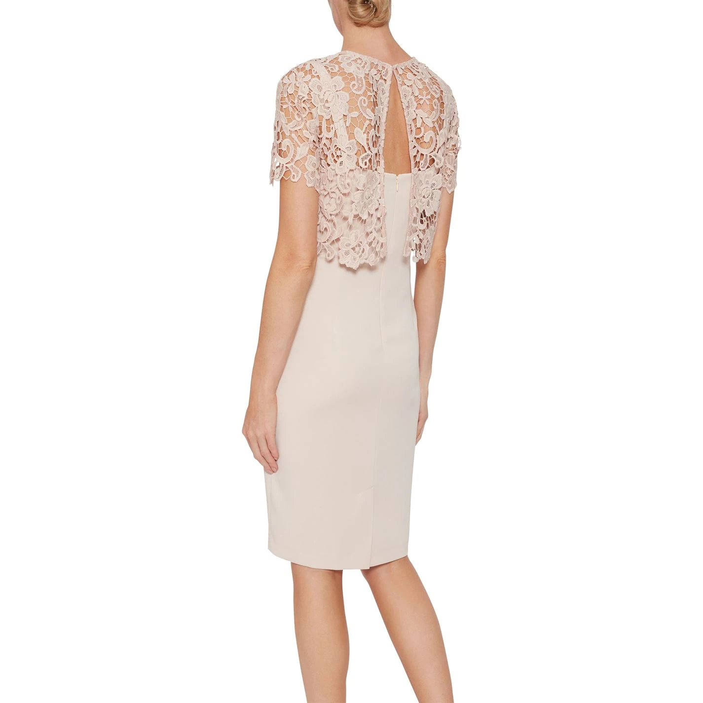 Gina Bacconi Gina Bacconi Coralise Lace Overtop Dress 3 Gina Bacconi Gina Bacconi Coralise Lace Overtop Dress - Image 3
