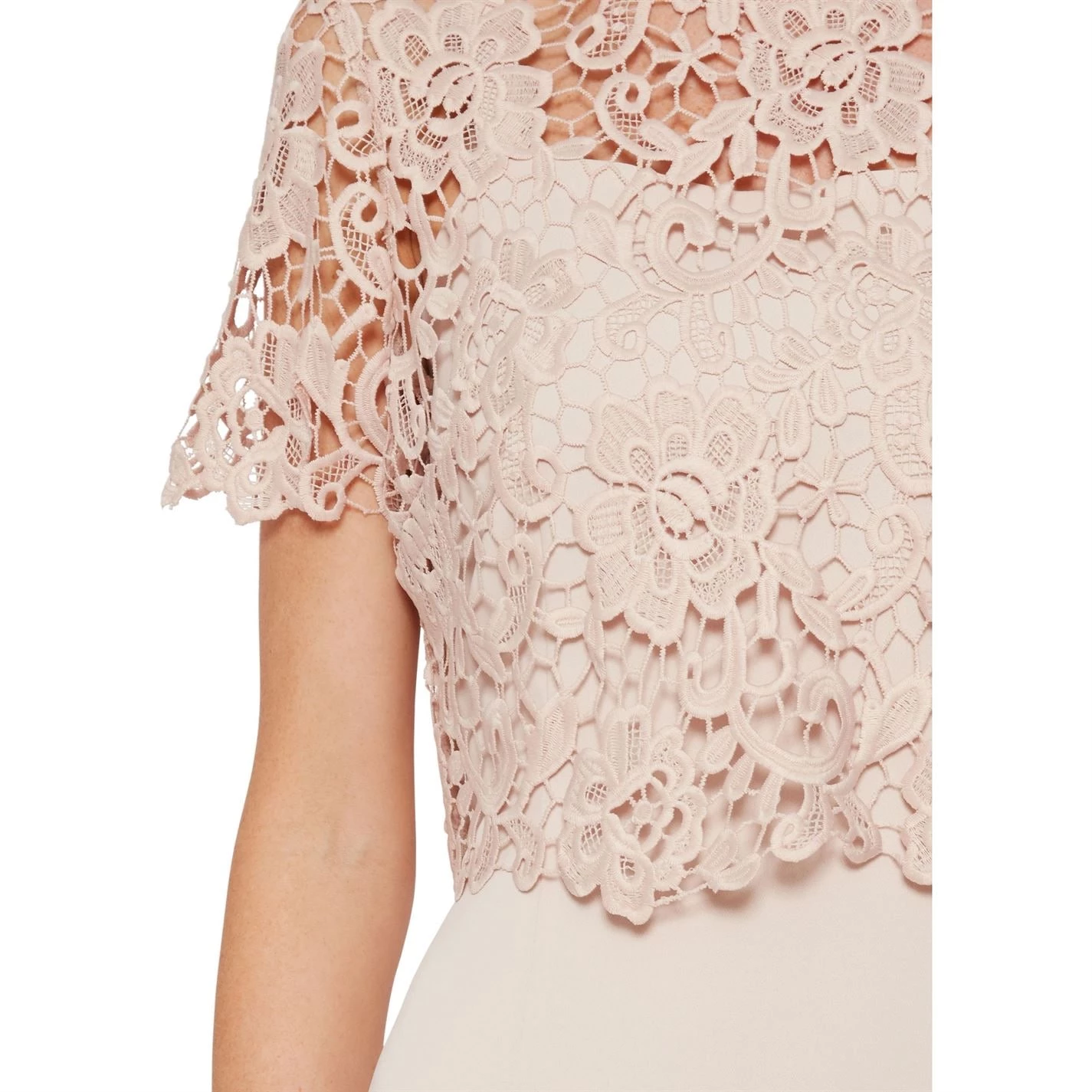 Gina Bacconi Gina Bacconi Coralise Lace Overtop Dress 4 Gina Bacconi Gina Bacconi Coralise Lace Overtop Dress - Image 4
