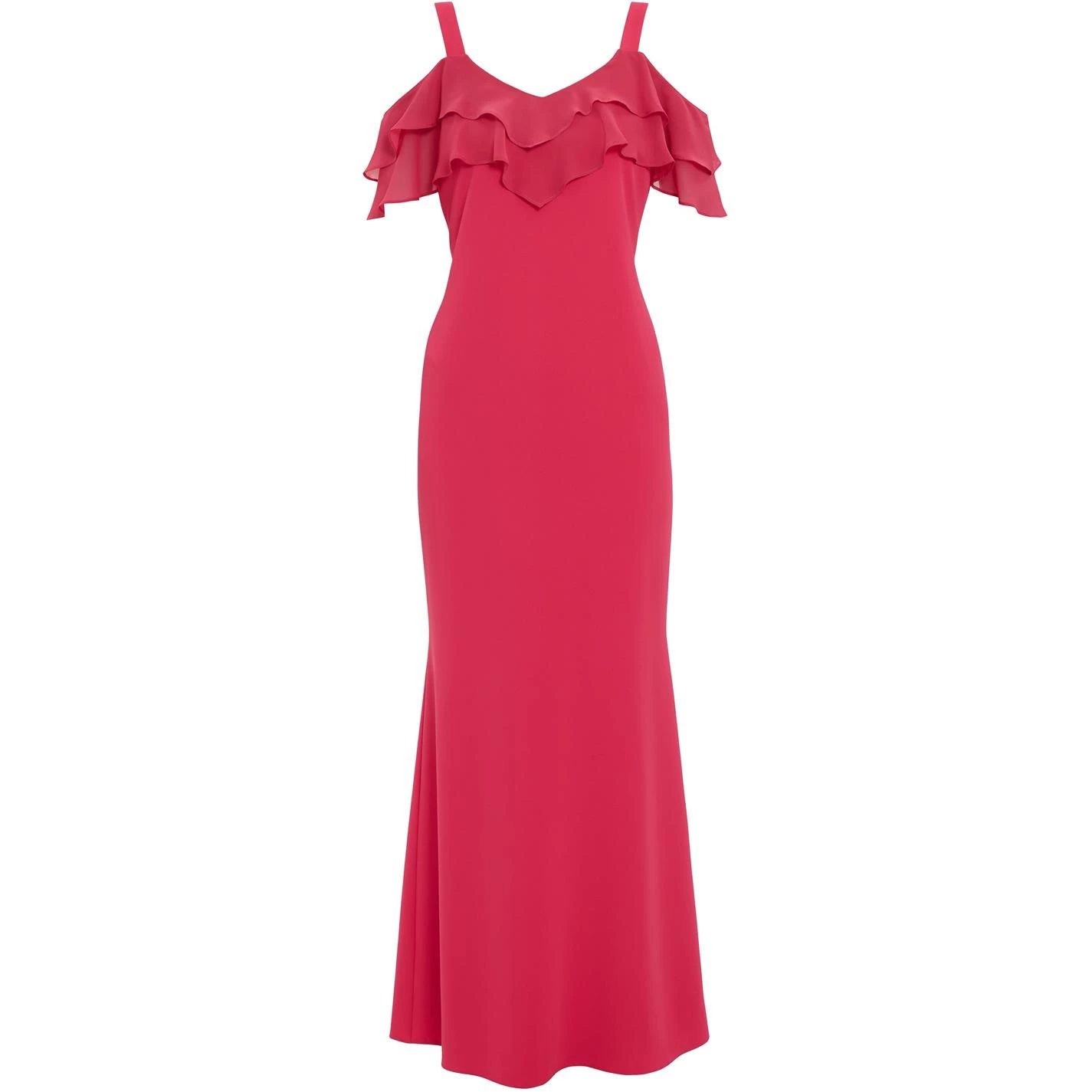 Gina Bacconi Blaise With Chiffon Frills Maxi Dress 1 Gina Bacconi Blaise With Chiffon Frills Maxi Dress