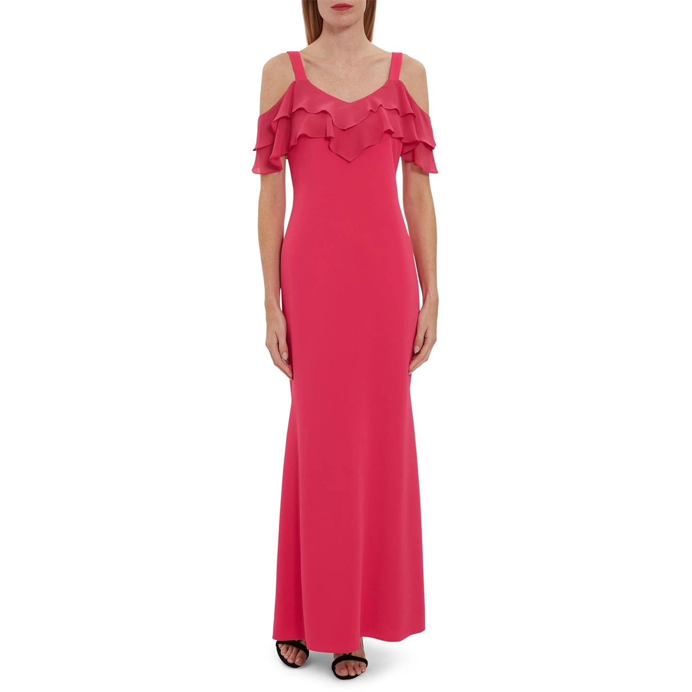 Gina Bacconi Blaise With Chiffon Frills Maxi Dress 2 Gina Bacconi Blaise With Chiffon Frills Maxi Dress - Image 2