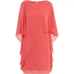 Gina Bacconi Lariah Chiffon Cape Dress