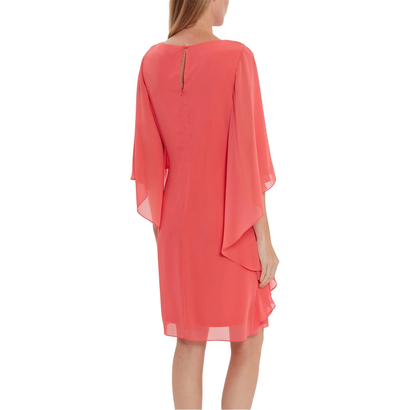 Gina Bacconi Lariah Chiffon Cape Dress 3 Gina Bacconi Lariah Chiffon Cape Dress - Image 3