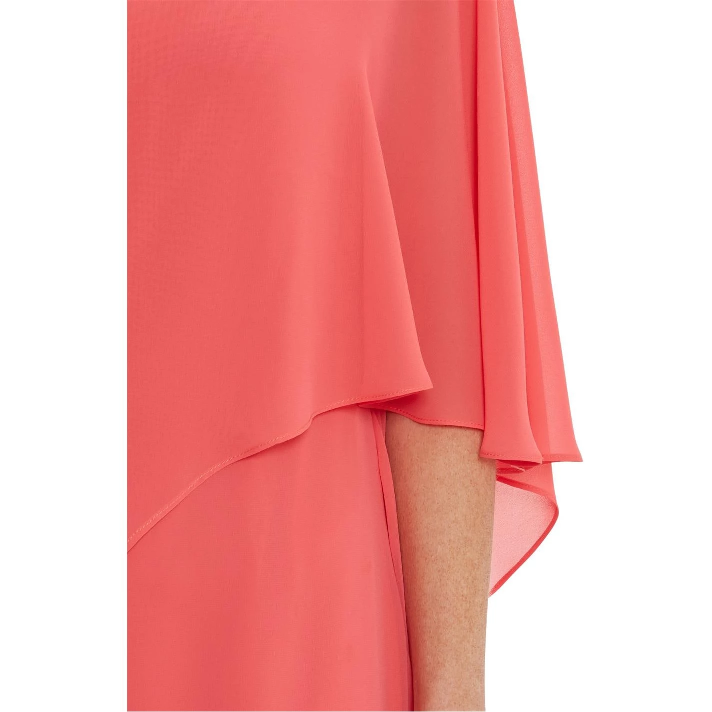 Gina Bacconi Lariah Chiffon Cape Dress 4 Gina Bacconi Lariah Chiffon Cape Dress - Image 4