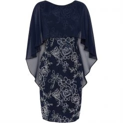 Gina Bacconi Gina Bacconi Effie Dress With Overcape