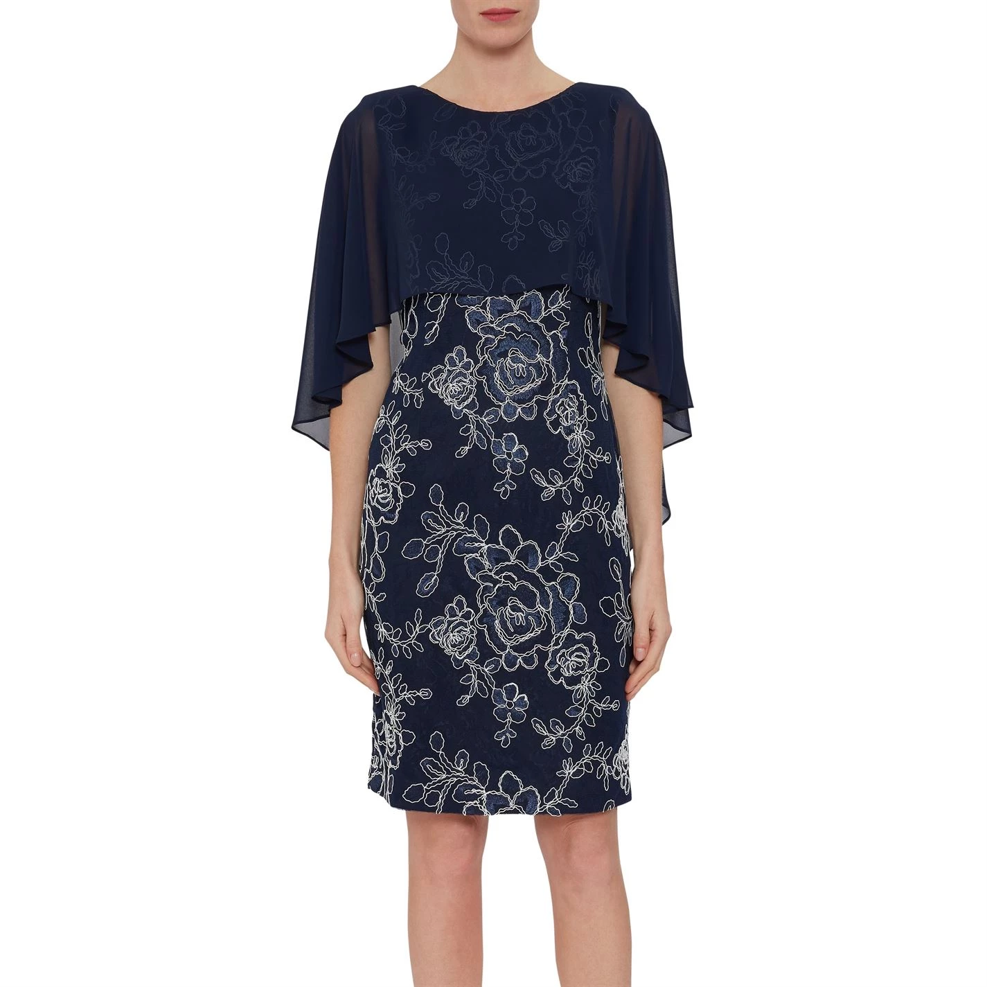 Gina Bacconi Gina Bacconi Effie Dress With Overcape 2 Gina Bacconi Gina Bacconi Effie Dress With Overcape - Image 2