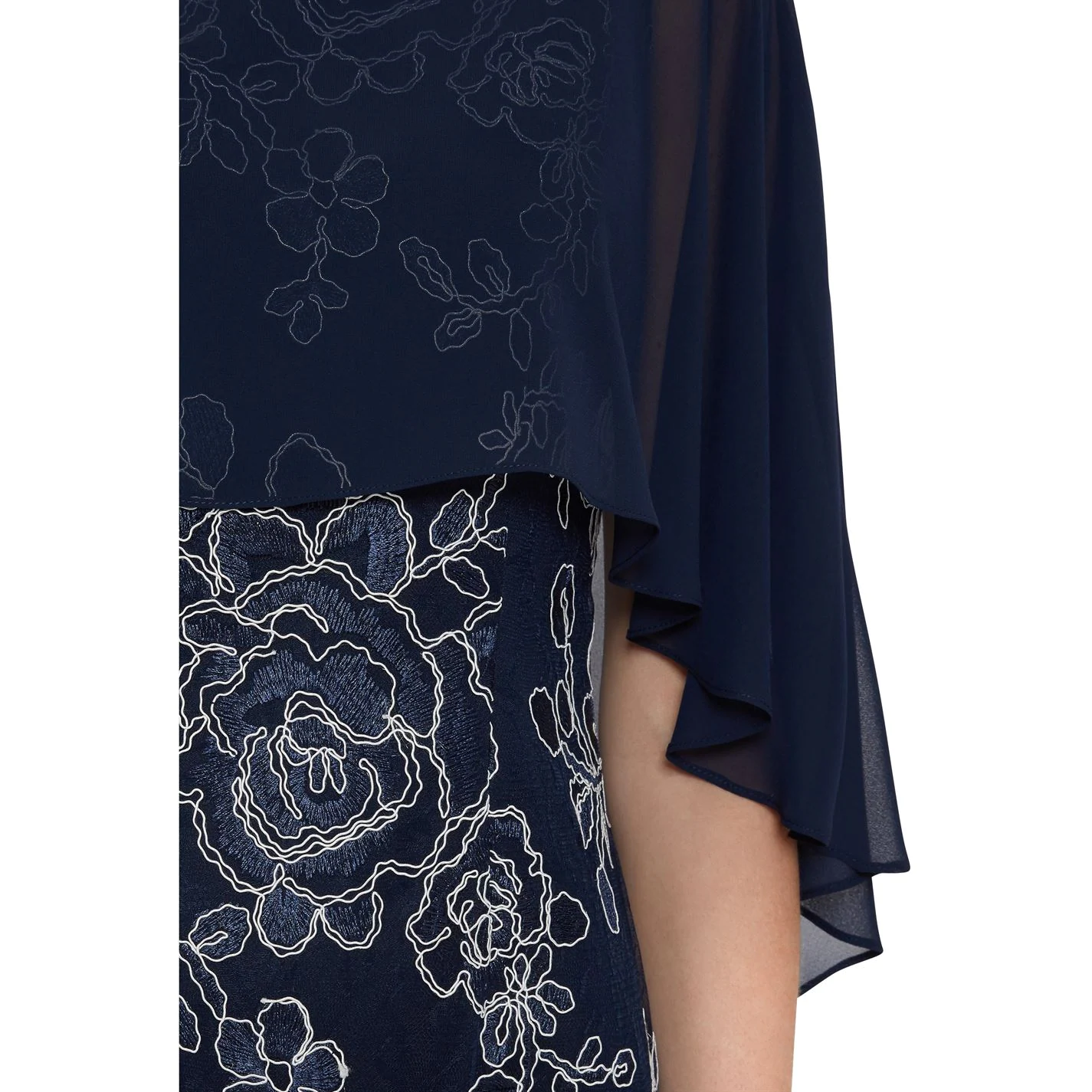 Gina Bacconi Gina Bacconi Effie Dress With Overcape 4 Gina Bacconi Gina Bacconi Effie Dress With Overcape - Image 4