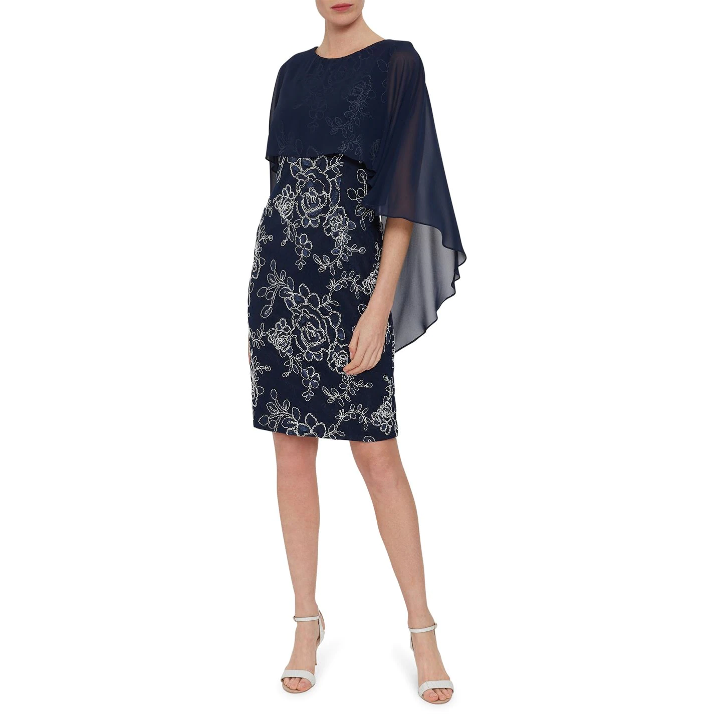 Gina Bacconi Gina Bacconi Effie Dress With Overcape 5 Gina Bacconi Gina Bacconi Effie Dress With Overcape - Image 5