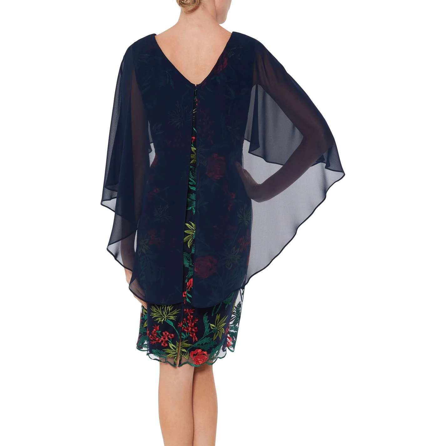 Gina Bacconi Gina Bacconi Natalya Chiffon Cape Dress 3 Gina Bacconi Gina Bacconi Natalya Chiffon Cape Dress - Image 3