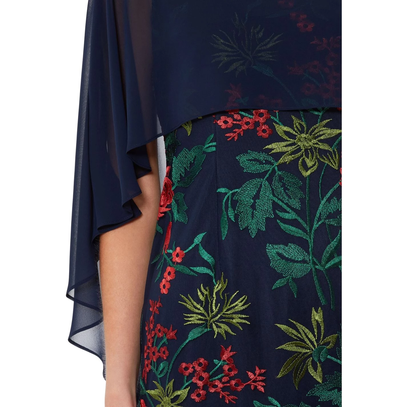 Gina Bacconi Gina Bacconi Natalya Chiffon Cape Dress 4 Gina Bacconi Gina Bacconi Natalya Chiffon Cape Dress - Image 4