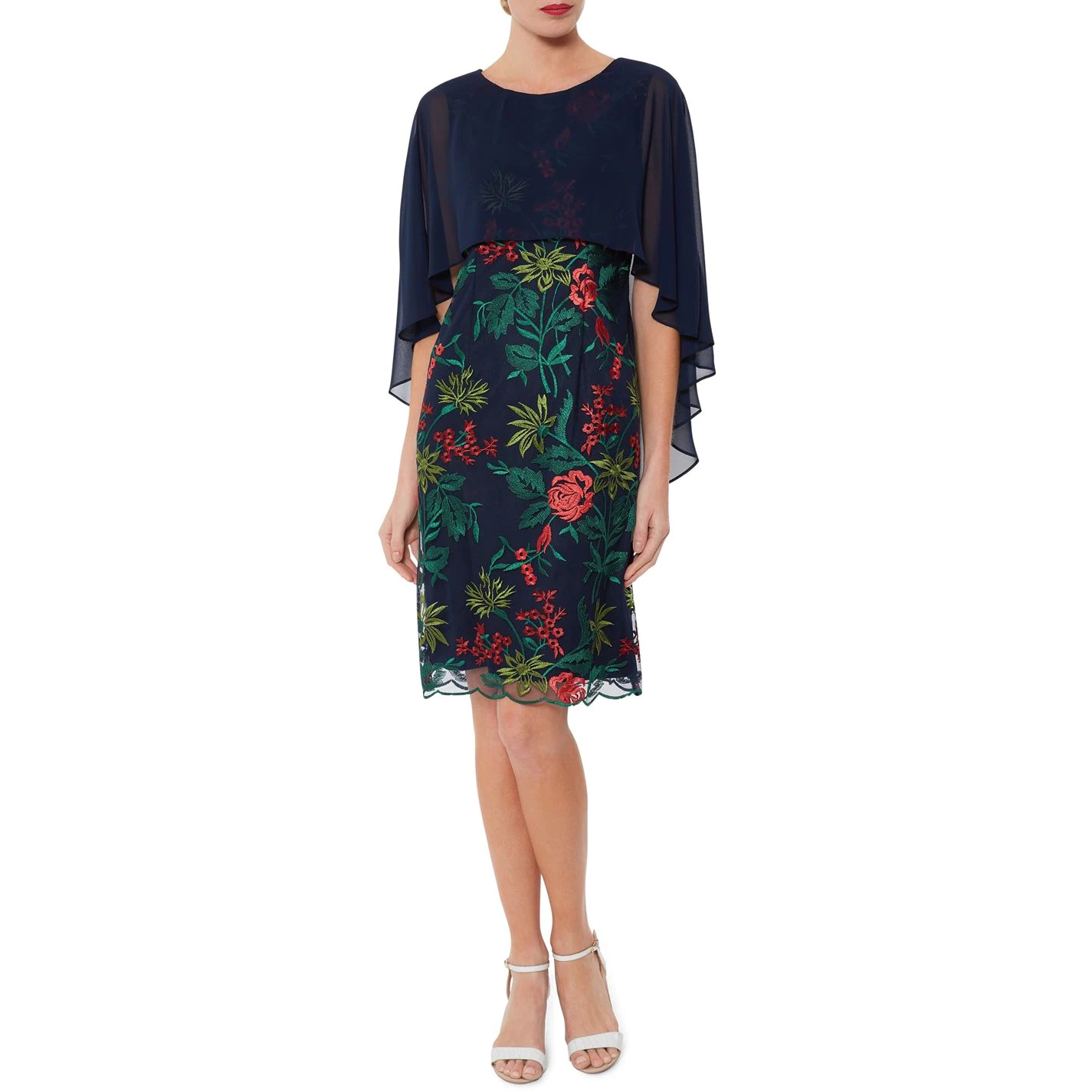 Gina Bacconi Gina Bacconi Natalya Chiffon Cape Dress 5 Gina Bacconi Gina Bacconi Natalya Chiffon Cape Dress - Image 5