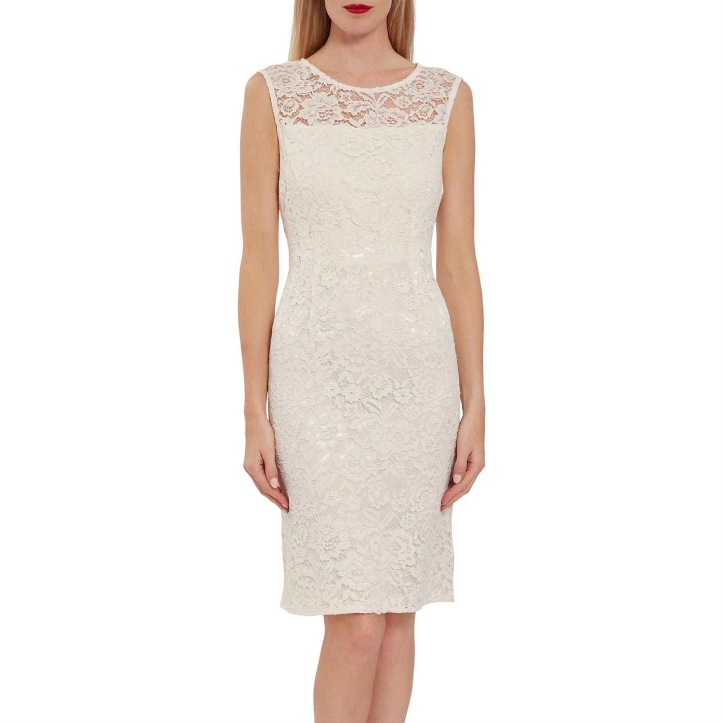 Gina Bacconi Liviana Corded Lace Sheath Dress 2 Gina Bacconi Liviana Corded Lace Sheath Dress - Image 2