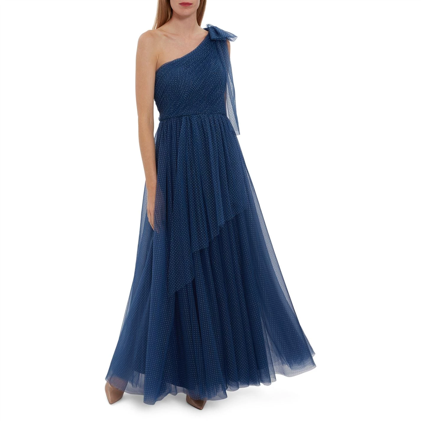 Gina Bacconi Akira Spot Tulle Maxi Dress 2 Gina Bacconi Akira Spot Tulle Maxi Dress - Image 2