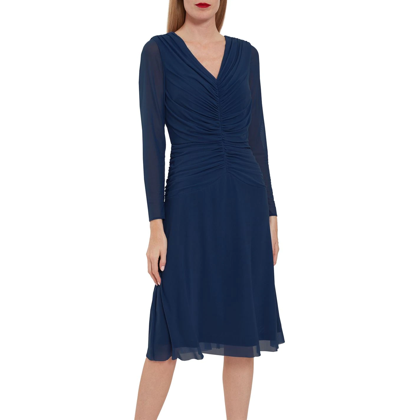 Gina Bacconi Robina Mesh Dress With Ruched Bodice 2 Gina Bacconi Robina Mesh Dress With Ruched Bodice - Image 2