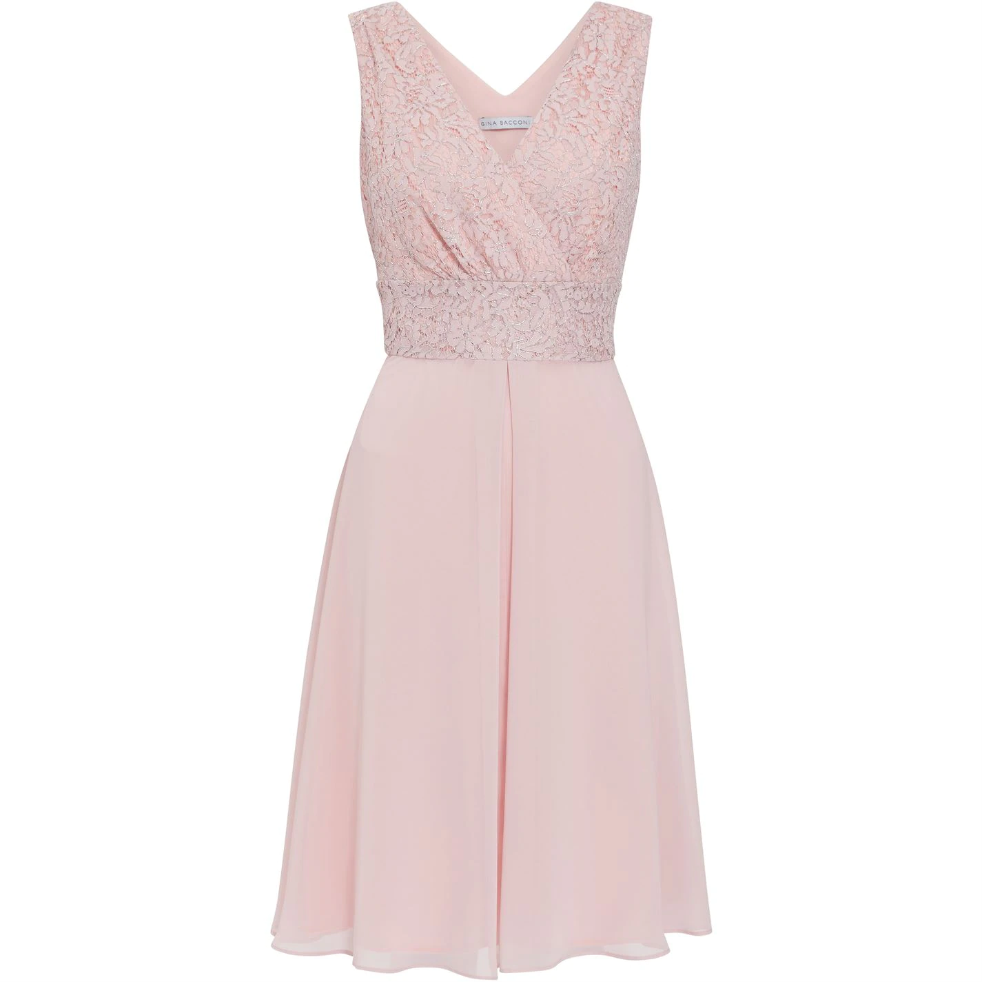 Gina Bacconi Gracie Metallic Corded Lace Dress 1 Gina Bacconi Gracie Metallic Corded Lace Dress