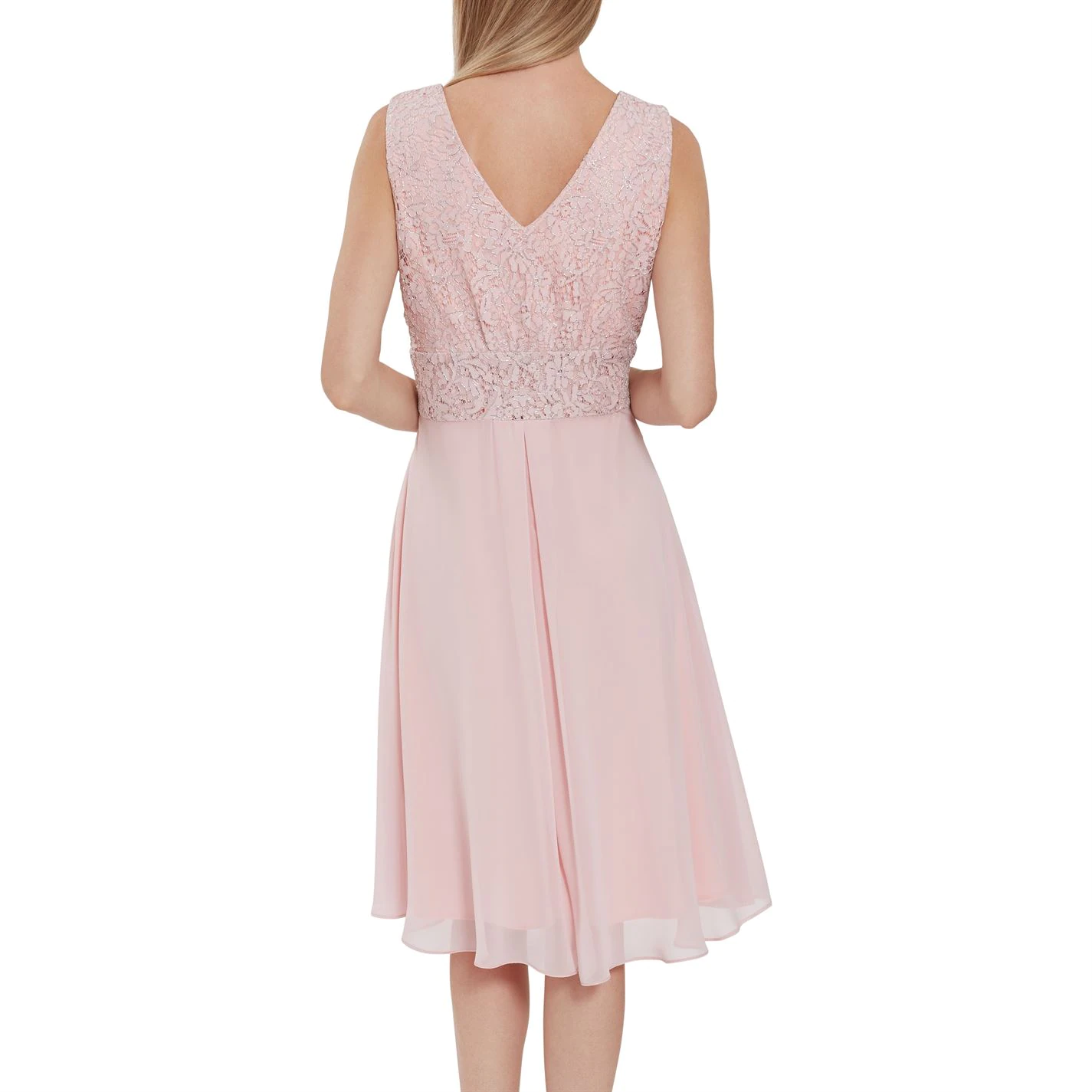 Gina Bacconi Gracie Metallic Corded Lace Dress 3 Gina Bacconi Gracie Metallic Corded Lace Dress - Image 3