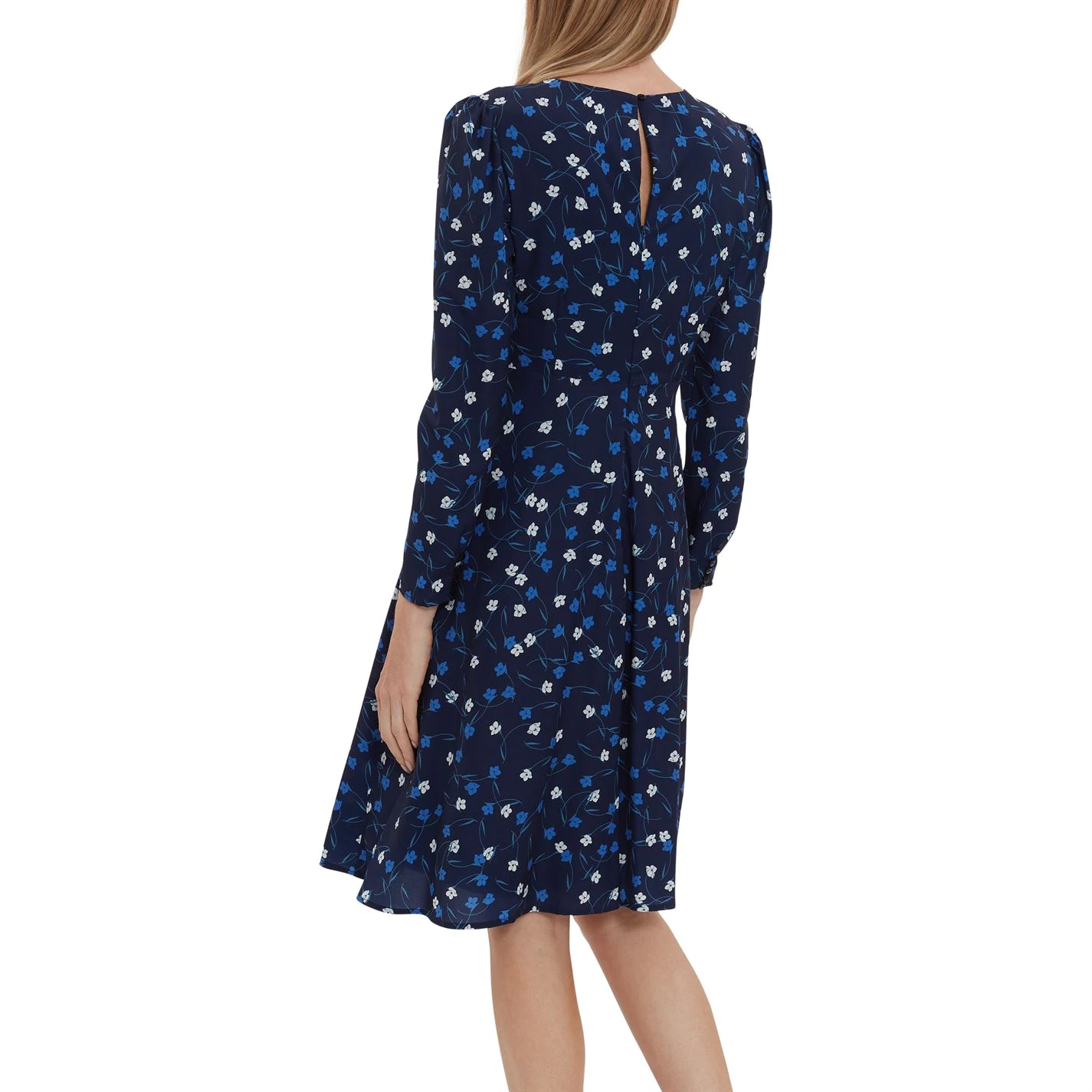 Gina Bacconi Arisia Crepe Floral Tucks Sleeve Dress 3 Gina Bacconi Arisia Crepe Floral Tucks Sleeve Dress - Image 3