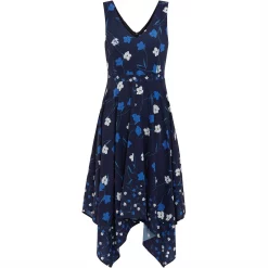 Gina Bacconi Marilla Crepe Hankerchief Dress