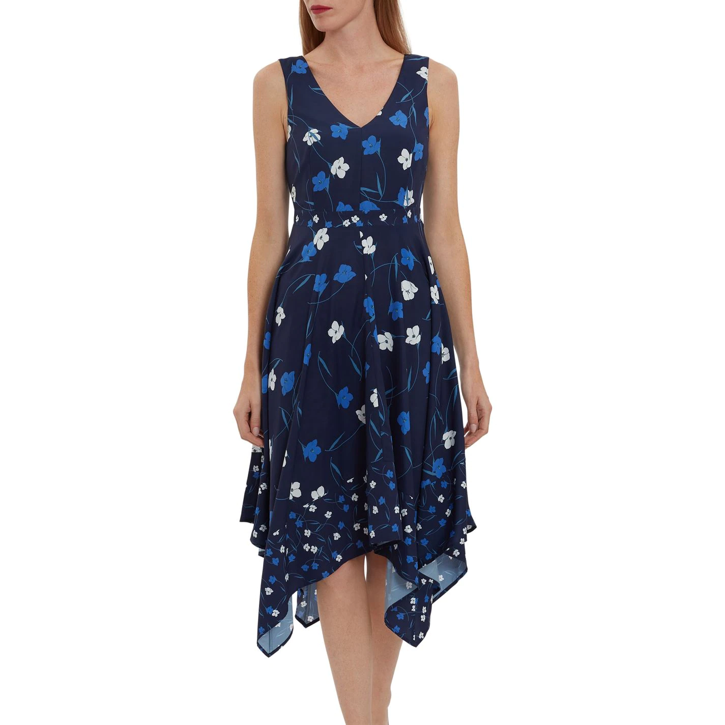 Gina Bacconi Marilla Crepe Hankerchief Dress 2 Gina Bacconi Marilla Crepe Hankerchief Dress - Image 2