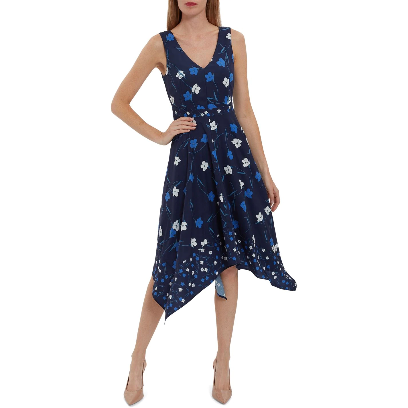 Gina Bacconi Marilla Crepe Hankerchief Dress 5 Gina Bacconi Marilla Crepe Hankerchief Dress - Image 5