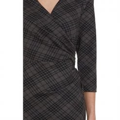 Gina Bacconi Baila Check Wrap Dress -Gina Bacconi Sales ag301000 xxl a3