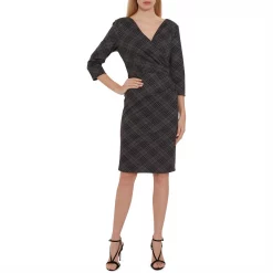 Gina Bacconi Baila Check Wrap Dress -Gina Bacconi Sales ag301000 xxl a4