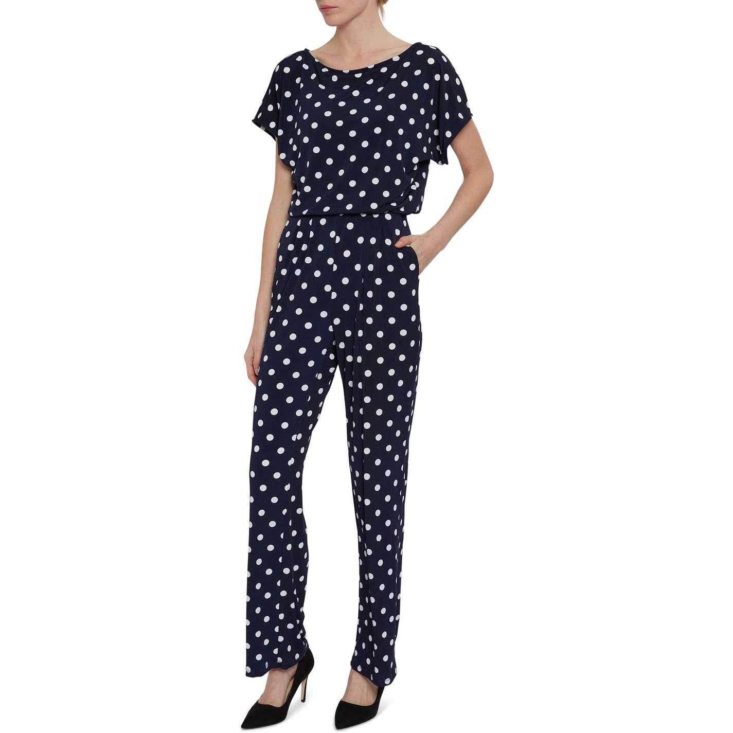 Gina Bacconi Gina Bacconi Quiana Spot Jersey Jumpsuit 2 Gina Bacconi Gina Bacconi Quiana Spot Jersey Jumpsuit - Image 2
