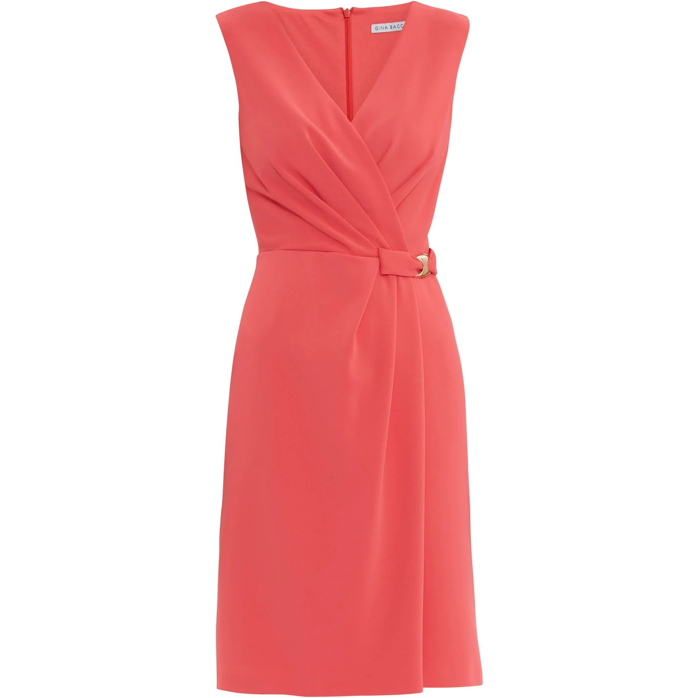 Gina Bacconi Leyanna Stretch Crepe Wrap Dress 1 Gina Bacconi Leyanna Stretch Crepe Wrap Dress