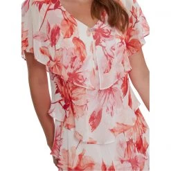 Gina Bacconi Elivia Floral Chiffon Tier Dress 8 Gina Bacconi Elivia Floral Chiffon Tier Dress -Gina Bacconi Sales ai434900 xxl a3