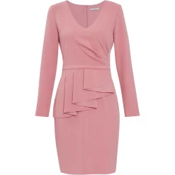 Gina Bacconi Gina Bacconi Eliane Crepe Peplum Dress