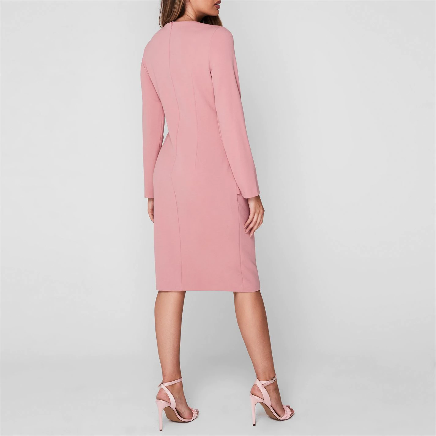 Gina Bacconi Gina Bacconi Eliane Crepe Peplum Dress 3 Gina Bacconi Gina Bacconi Eliane Crepe Peplum Dress - Image 3