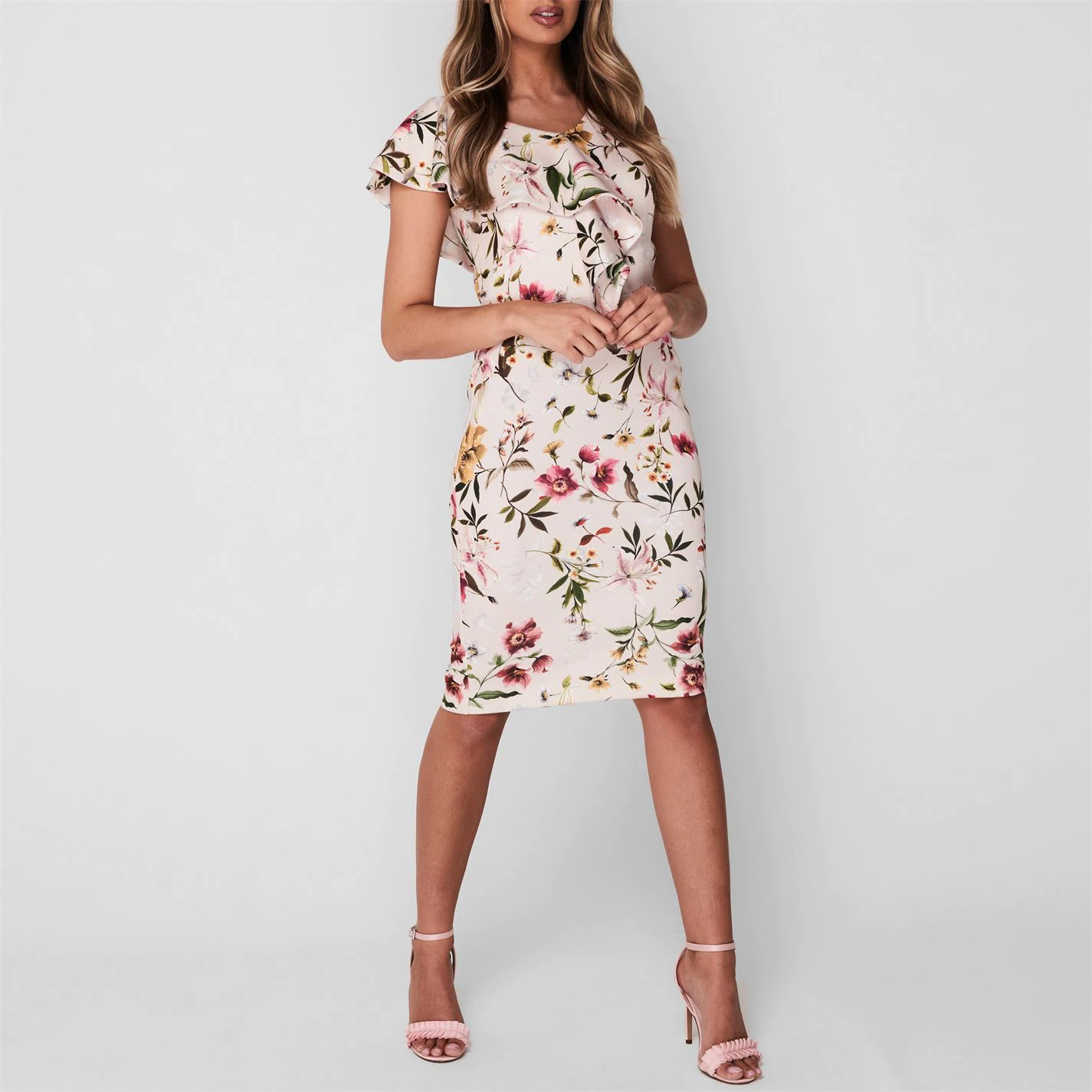 Gina Bacconi Gina Bacconi Darcella Floral Scuba Dress 2 Gina Bacconi Gina Bacconi Darcella Floral Scuba Dress - Image 2