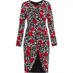 Gina Bacconi Bettina Jersey Knot Wrap Dress