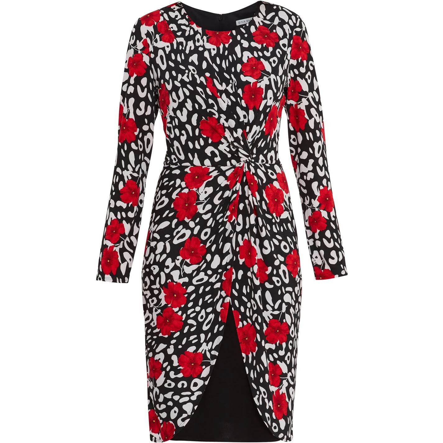 Gina Bacconi Bettina Jersey Knot Wrap Dress 1 Gina Bacconi Bettina Jersey Knot Wrap Dress