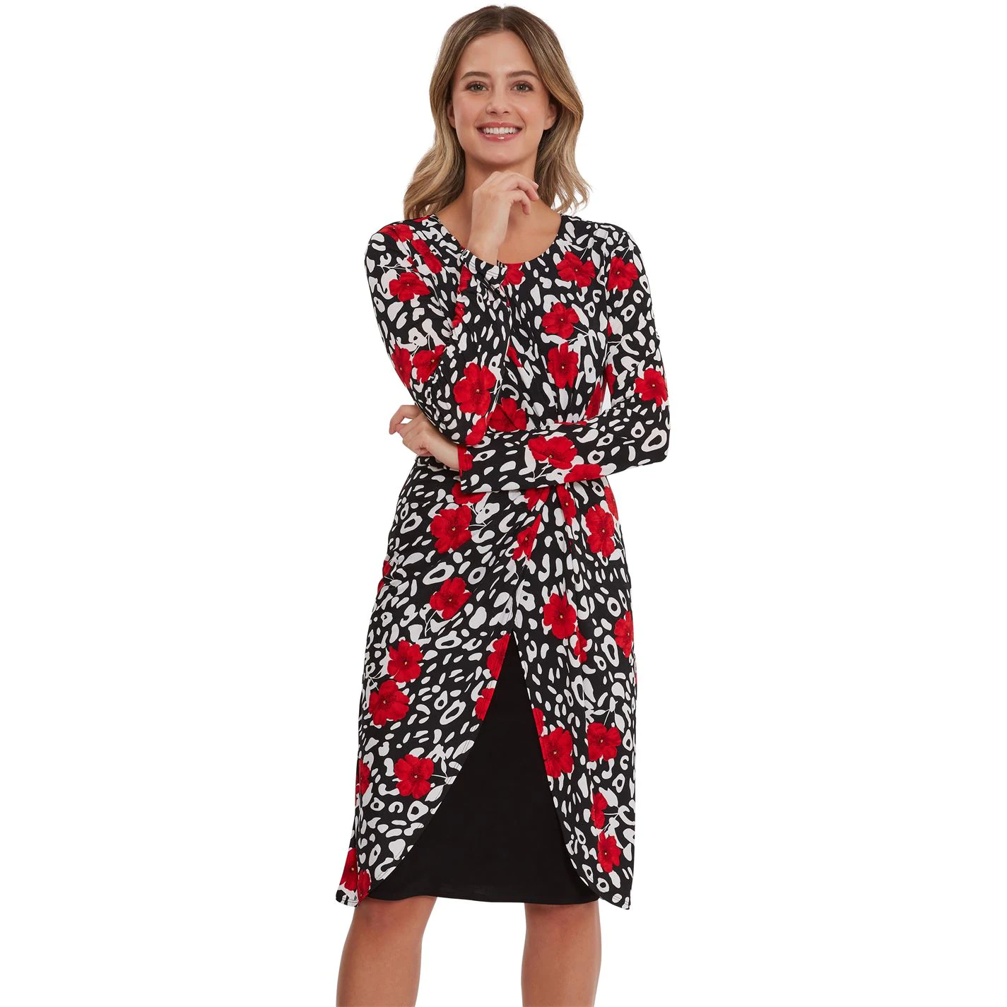 Gina Bacconi Bettina Jersey Knot Wrap Dress 2 Gina Bacconi Bettina Jersey Knot Wrap Dress - Image 2